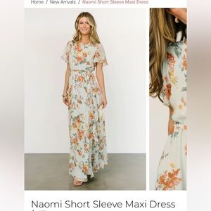 Baltic Born 3x Naomi Short Sleeve Maxi Dress